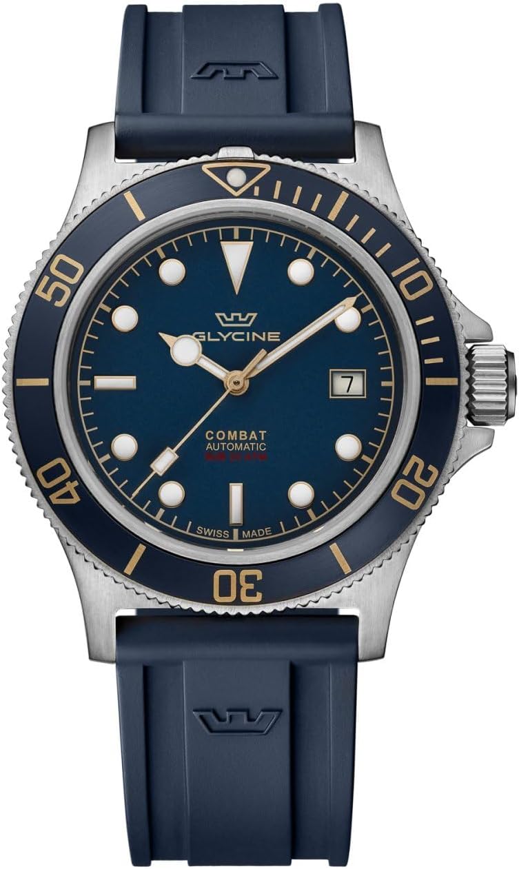 Glycine Combat Sub GL0327 blu Orologio Uomo Automatico - 42mm