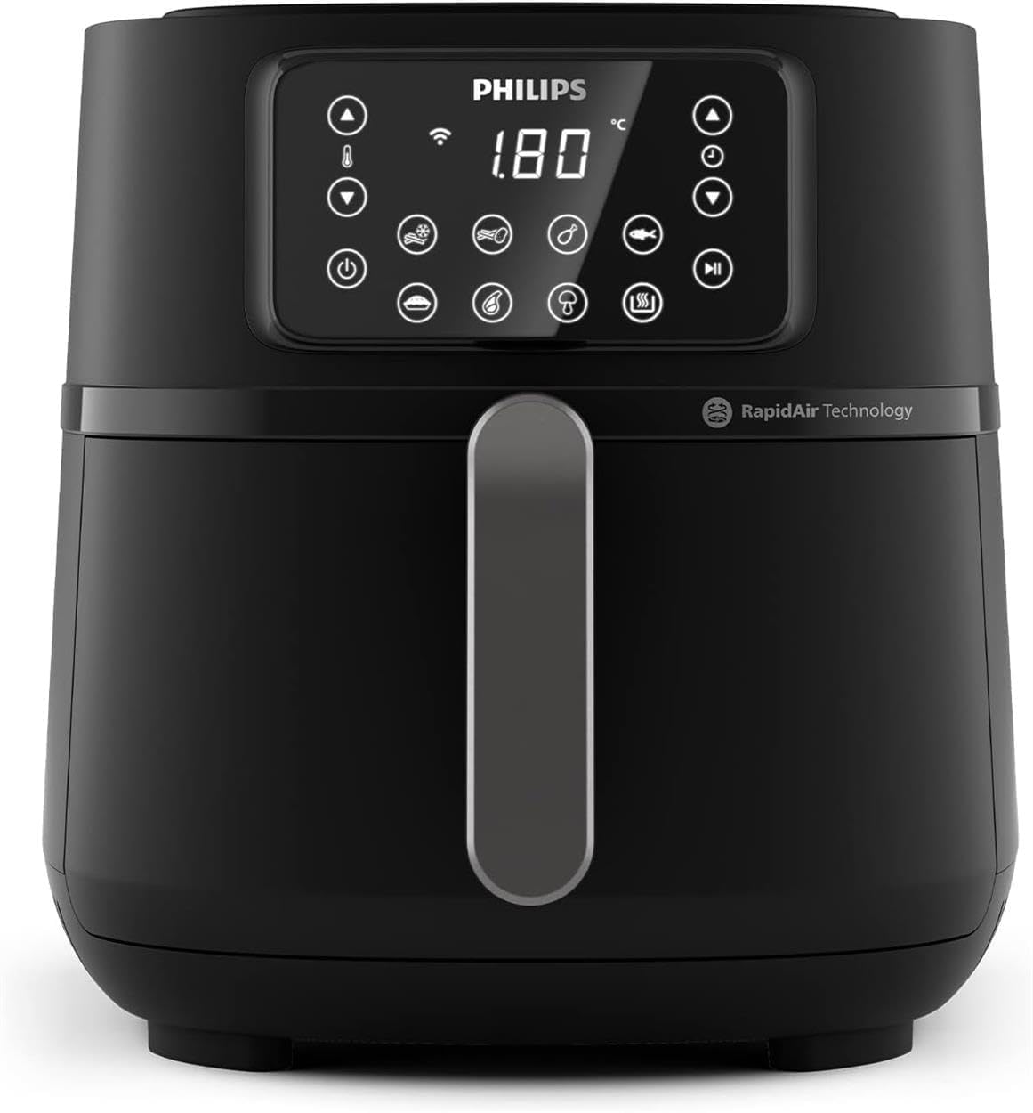 Philips Serie 5000 Airfryer XXL Connessa – 16 Funzioni di Cottura, Fino al 90% di Grassi in Meno, Compatibile con App e Alexa, Capacità 7.2L, Facile da Pulire, Ricette Salutari (HD9285/90)