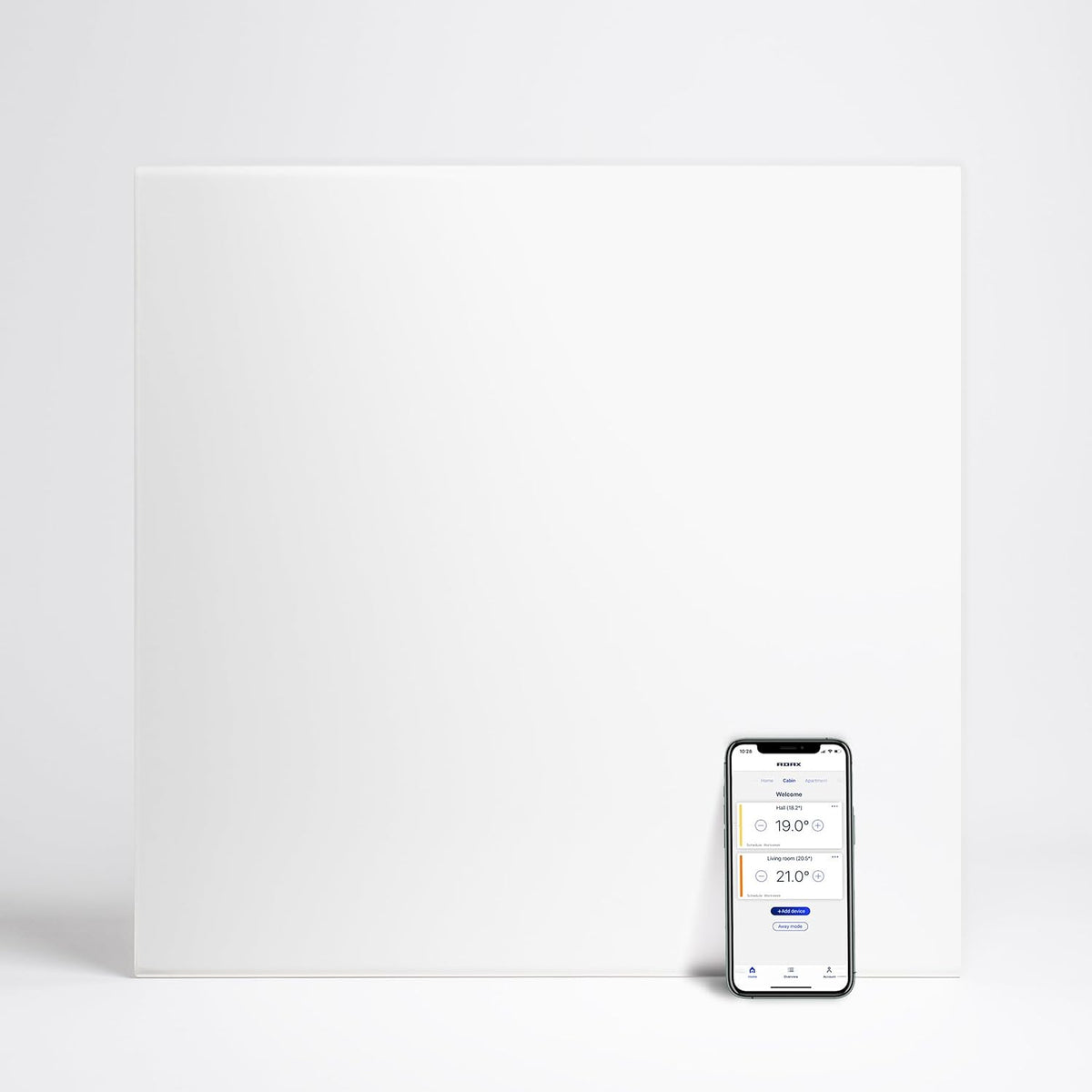 Adax Neo Compact - Convettore da parete intelligente WiFi - 500W | Controllo smartphone | Stufetta elettrica basso consumo bagno | Scaldino Elettrico | Altezza 420 mm | Bianco KWT | IP24C