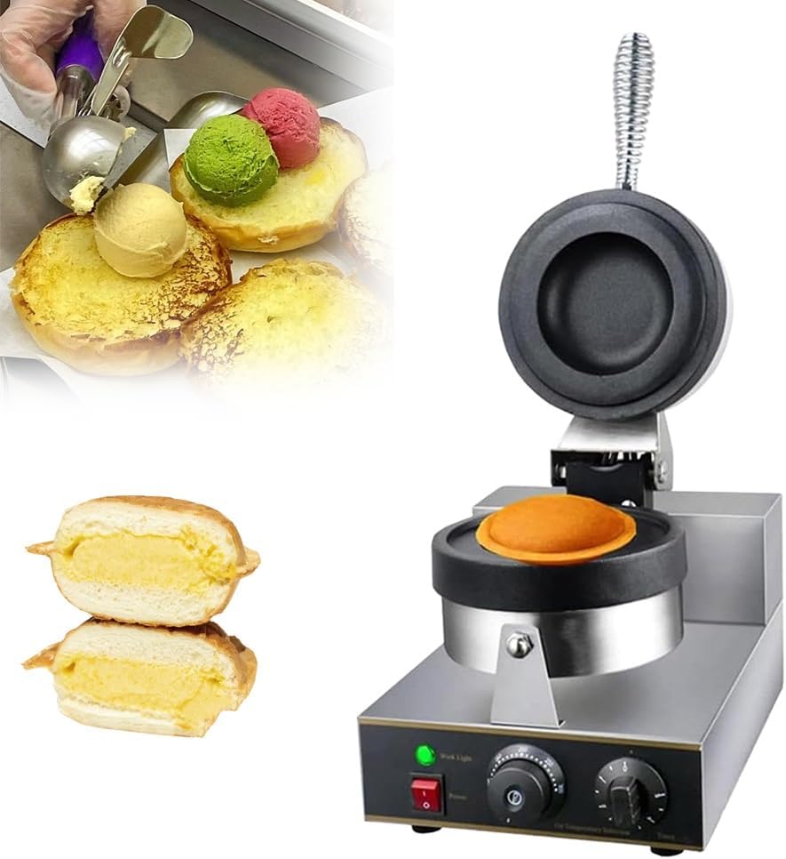Macchina per hamburger con rivestimento antiaderente, macchina per hamburger con gelato commerciale, macchina per hamburger, pressa per hamburger antiaderente rotante a 180°, macchina per sa