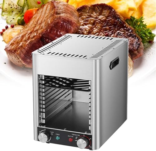 Bistecchiera elettrica ad alta temperatura commerciale a 10 strati, con timer per bistecca, pizza, pesce alla griglia, verdura e frutta