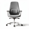 Sedia da ufficio ergonomica in tessuto grigio con base in metallo 50 x 60 x 100cm