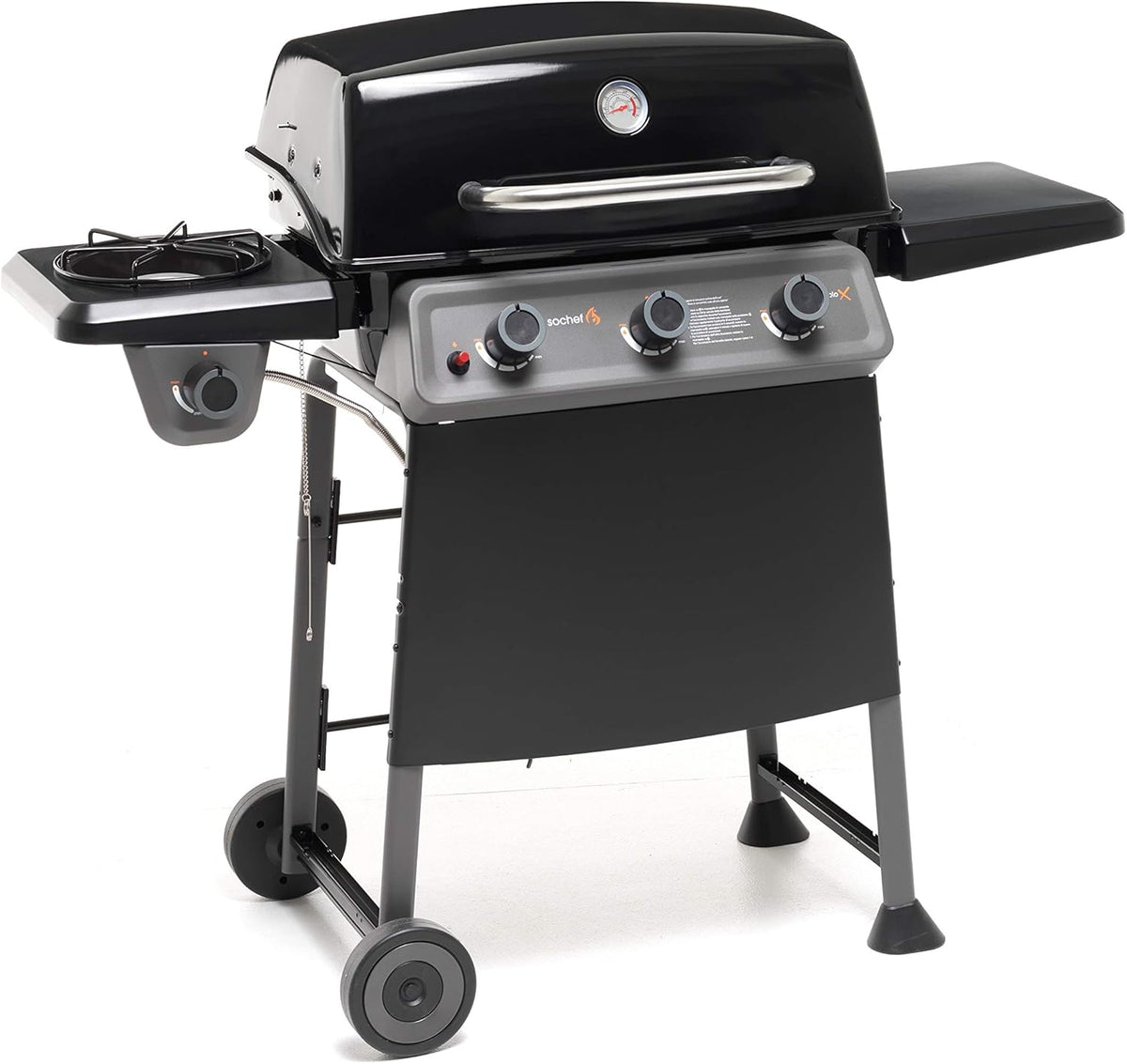 Sochef G32013 DiabloX Barbecue, Metodo di Cottura a Diffusione, Acciaio Verniciato, Nero/Grigio