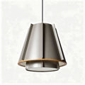 Lampada a sospensione in metallo con dettagli in legno dimensioni 30 x 30 x 25cm