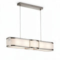Lampadario moderno in metallo e vetro opalino 120 x 30 x 15cm per soggiorno