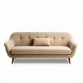 Divano a due posti in tessuto grigio chiaro dimensioni 180 x 90 x 85cm