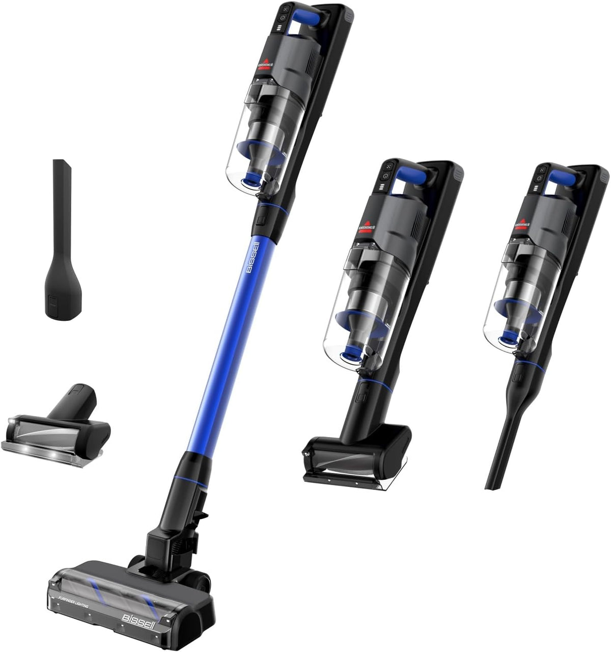 BISSELL PowerClean FurFinder, Aspirapolvere Senza Fili, Motore 200W, Faretti FurFinder, Spazzola Anti-groviglio, Scopa Elettrica, Autoportante, Filtro HEPA, 2000 mAh Batteria Rimovibile, 40 min, 4089N
