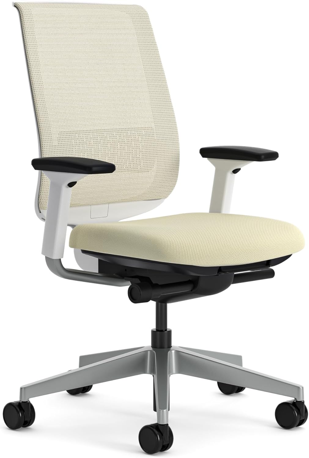 Sedia da ufficio ergonomica Steelcase Reply Air con braccioli regolabili in altezza e supporto lombare regolabile Beige; Prodotto in Europa