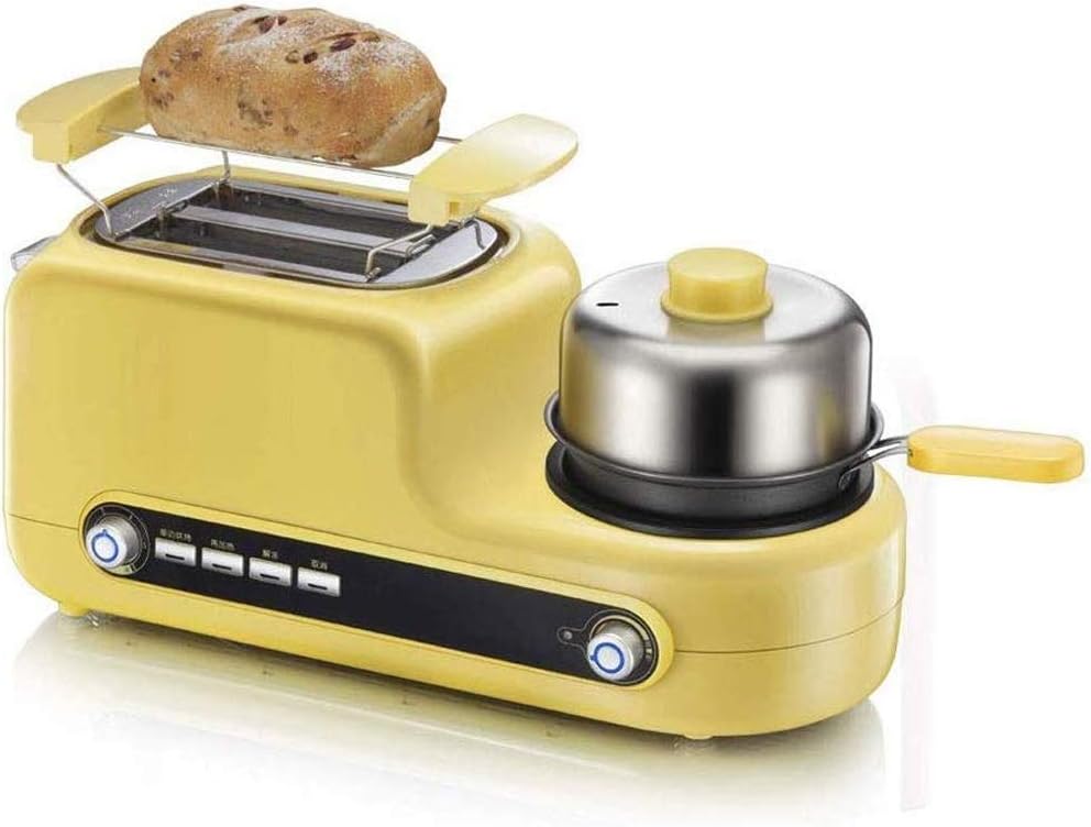 OQHAIR Egg Genie di Big, Centro Colazione 3 in 1 Tostapane a 2 fette Cuociuova, frittata, Bacon e Carne al Vapore Controlli One Touch