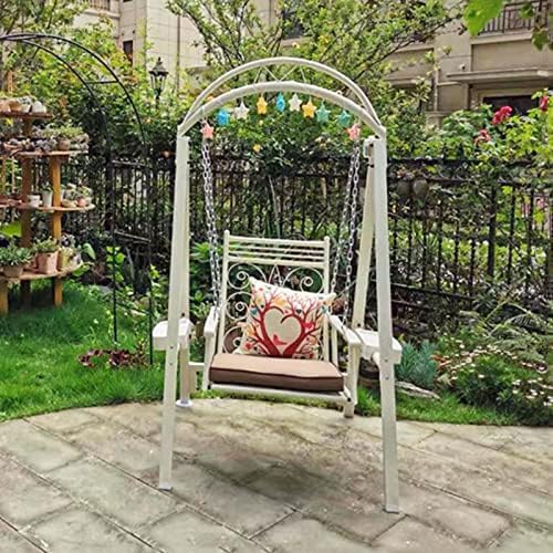 Sedia sospesa per esterni e interni, con cuscino e cuscino, comoda altalena in vimini per rilassarsi, supporta fino a 150 kg