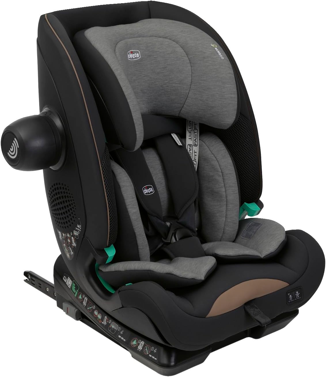 Chicco Seggiolino Auto SeatGo I-Size, con Sistema Isofix, per Bambini di Altezza Compresa Tra 76 e 150 cm, Utilizzabile a Partire dai 15 Mesi, Imbottitura Extra, Riduttore incluso