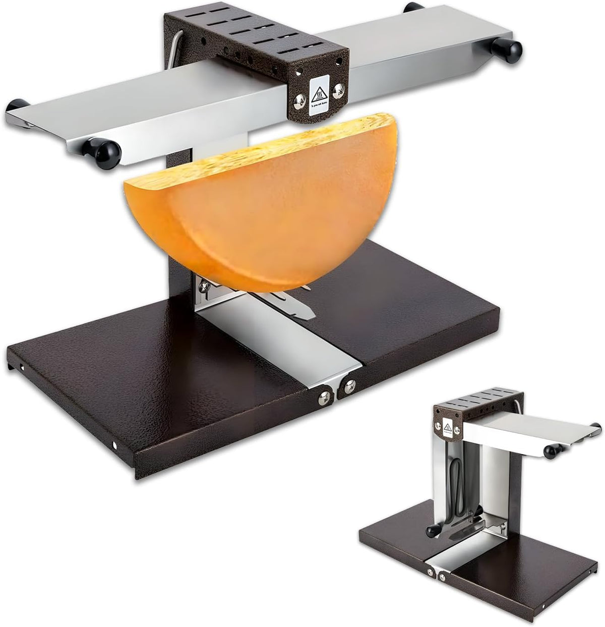 Traditioneller französischer Raclette-Käseschmelzer, multifunktionales elektrisches Heizgerät, Edelstahlrohre 304, Große Stellfläche, Stabile Temperatur, für Europäische Restaurants 110V