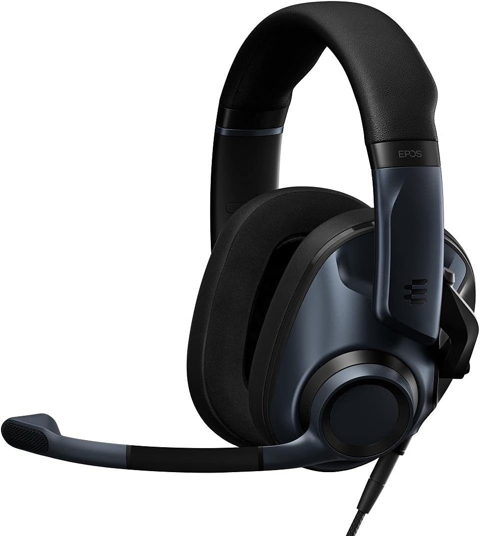 EPOS H6Pro Cuffie Gaming Chiuse con Microfono - Cuffie con Microfono Over Ear - Lift-to-Mute - Comode Cuffie Gaming Compatibili con PC, Mac, PS4, PS5, Xbox Series X, Xbox One, Nintendo Switch